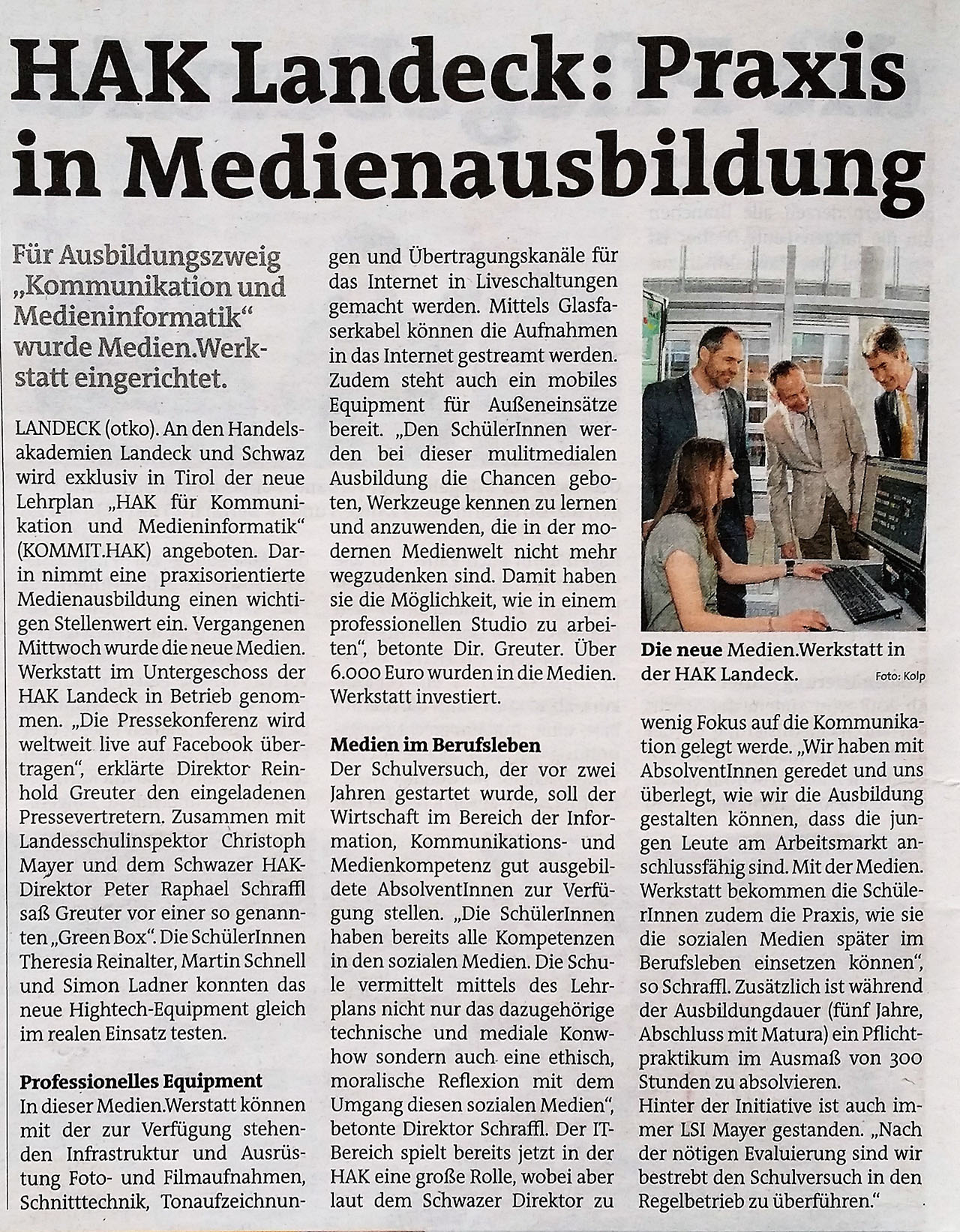 Vorstellung MedienWerkstatt presse bp