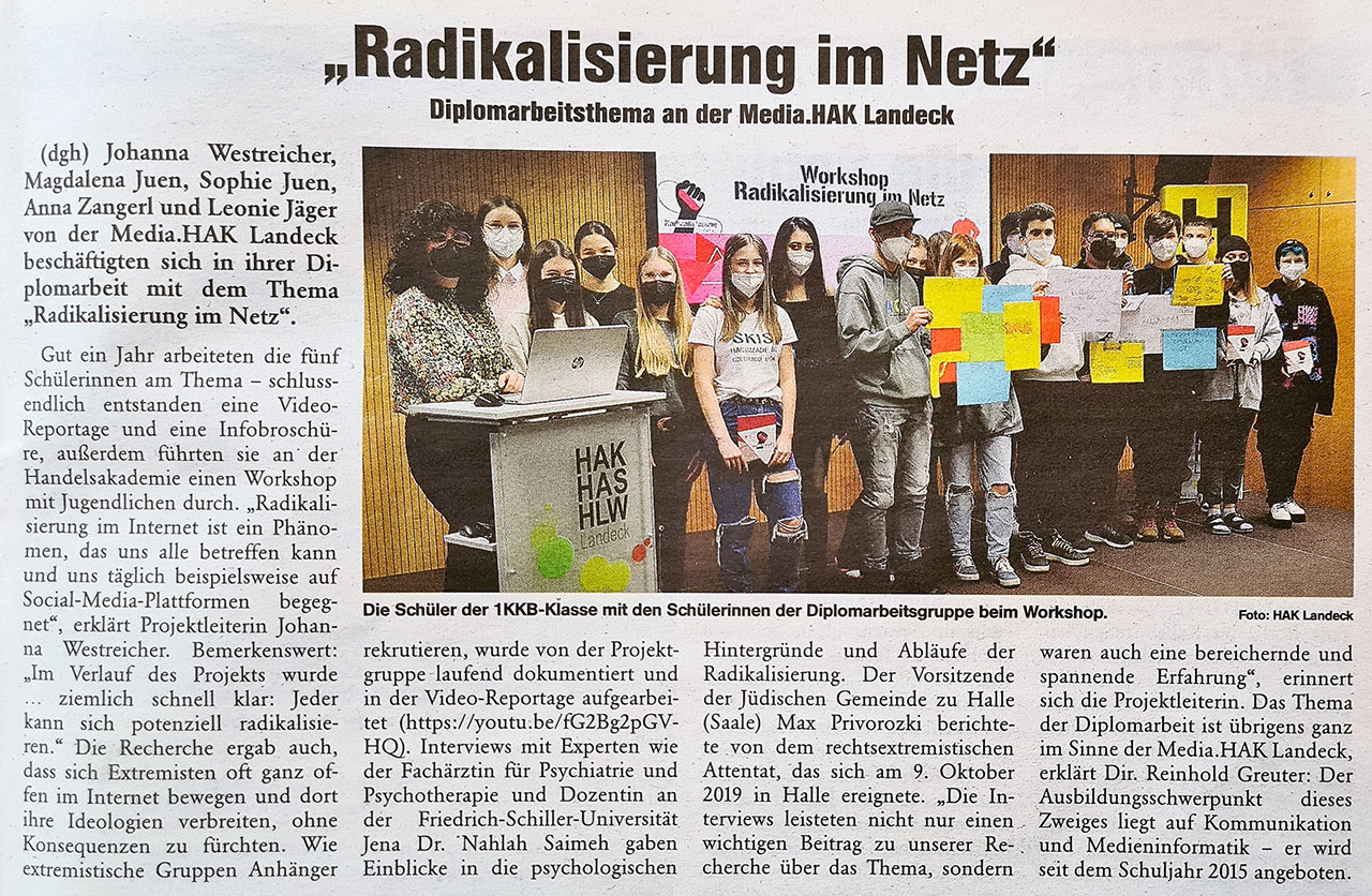 Radikalisierung im Netz Presse TT